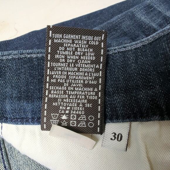 7 for All‎ Man Kind Men's Blue Cotton Blend Straight Leg Standard Denim Jeans 30 - Picture 8 of 10